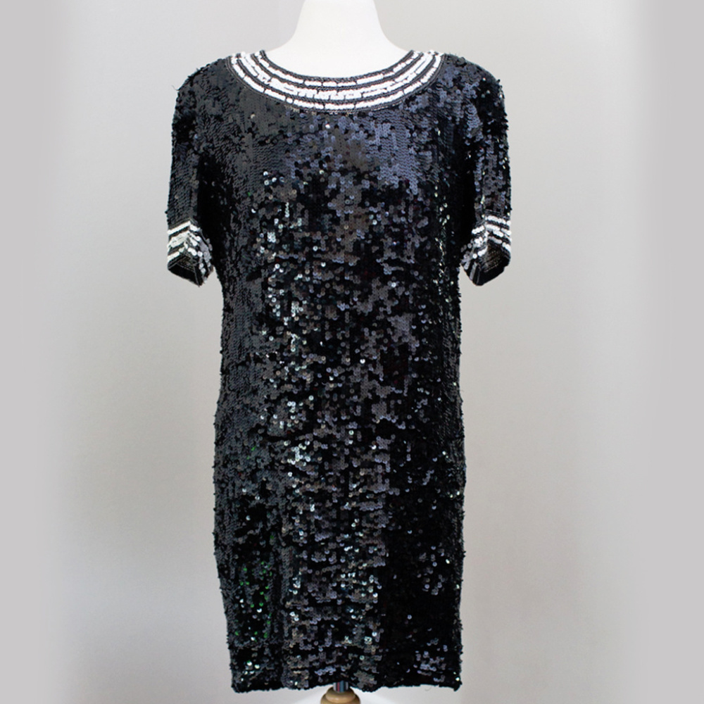 Vintage OLEG CASSINI Black Tie Dress